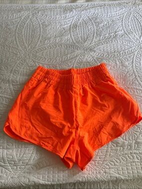 Women’s Neon Orange Athletic Shorts